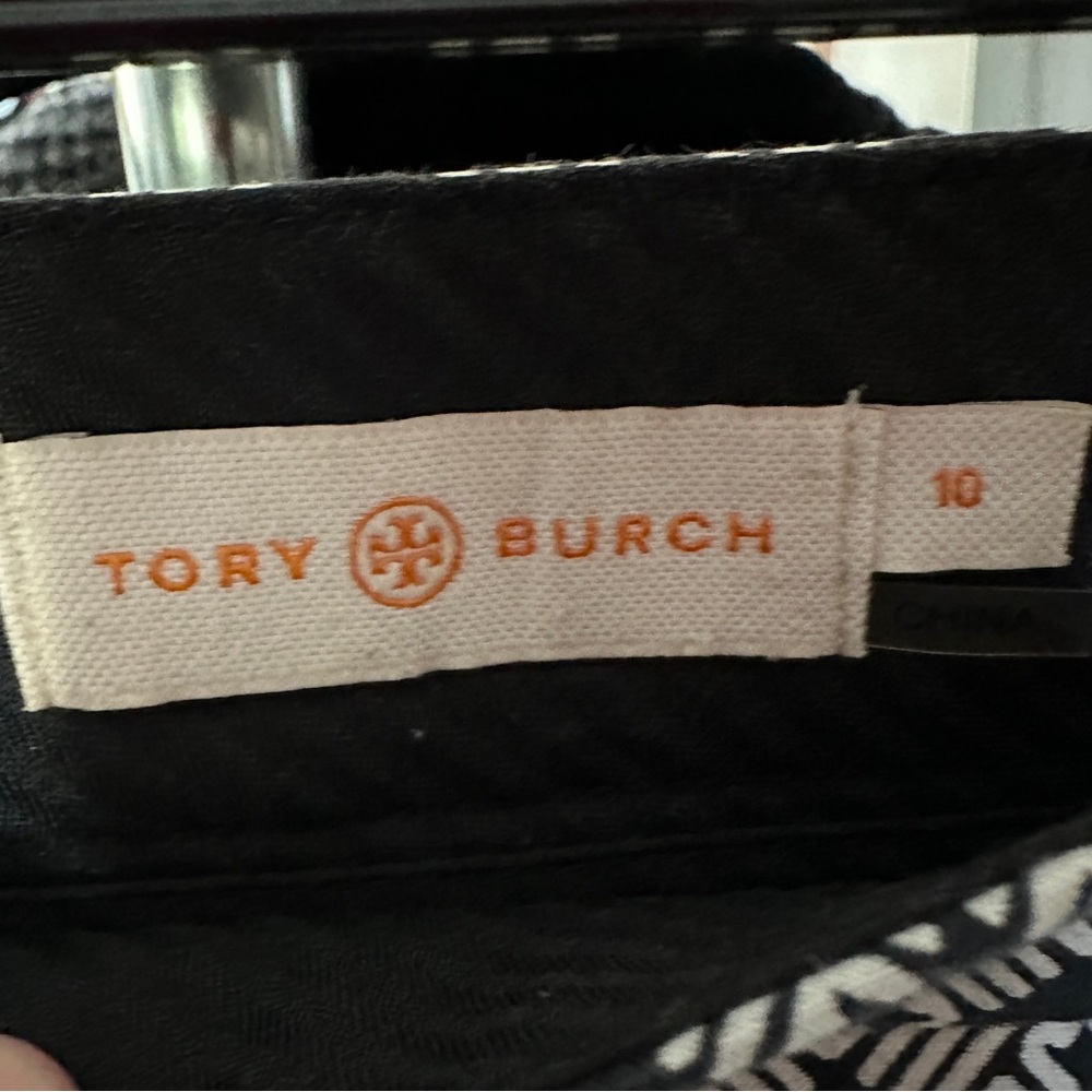 Tory Burch Heidi Jacquard Crop Pants Side Zip Workwear Office Business Size 10 - Picture 4 of 12